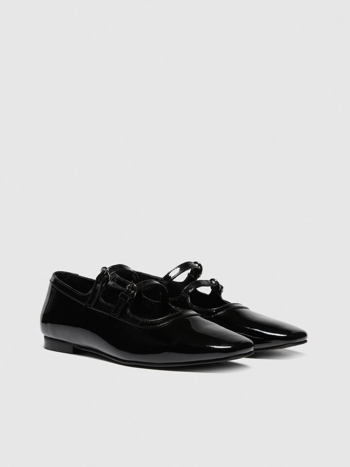 Patent leather flats - women's flat shoes - Black | Sisley image number 2